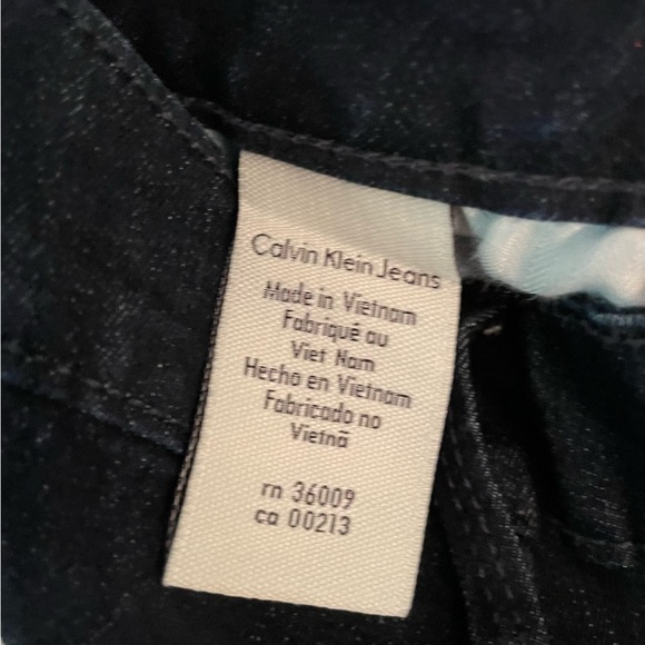 CALVIN KLEIN Jeans Women’s Straight Size 12 Dark Denim Blue - Picture 8 of 12